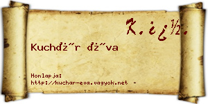 Kuchár Éva névjegykártya